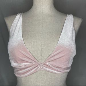Victoria Secret pink metallic bralette. Size large